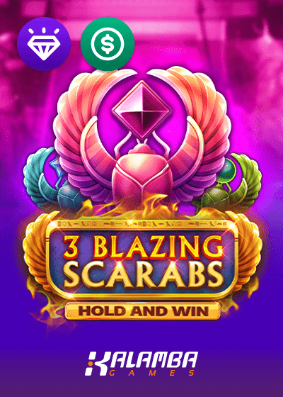 3 Blazing Scarabs Hold and Win